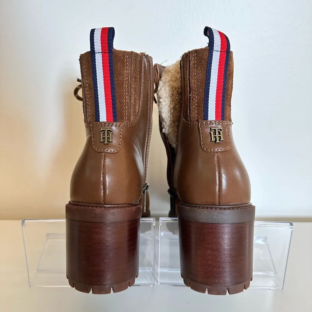 Tommy Hilfiger | Women's Lamere Suede Almond Toe Booties | 8 - Picture 4 of 7